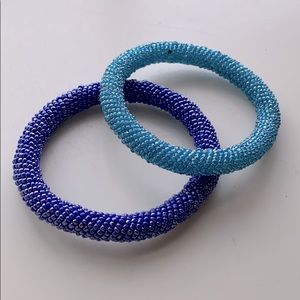 NEW Beaded Bracelets- Light Blue, Dark Blue